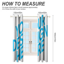Charger l'image dans la galerie, Rideau perforé occultant (couture deux pièces) personnalisé avec photo image texte logo motif