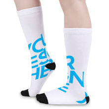 Charger l'image dans la galerie, Chaussettes longues hautes originales femme homme personnalisées avec photo motif texte