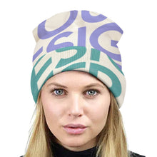 Charger l'image dans la galerie, Bonnet tricot femme homme personnalisé avec photo prénom logo texte