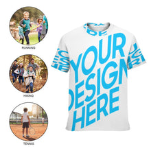 Charger l'image dans la galerie, T-shirt tee shirt adolescent tout imprimés personnalisé avec photo image et logo (tissu en maille)