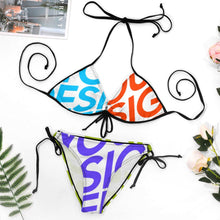 Charger l'image dans la galerie, Bikini maillot de bain 2 pièces avec bretelles réglables grande taille femme BK2059 personnalisé avec photo logo motif texte