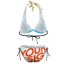 Charger l'image dans la galerie, Bikini triangle maillot de bain ensemble 2 pièces sexy femme BK2131 personnalisé avec photo motif logo texte (impression des multi-images)