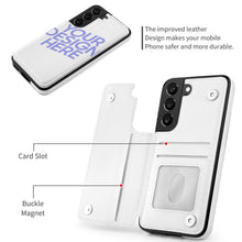 Charger l'image dans la galerie, Coque de téléphone à rabat en cuir TPU pour Samsung Galaxy S22 Impression complète personnalisé avec photo logo texte motif
