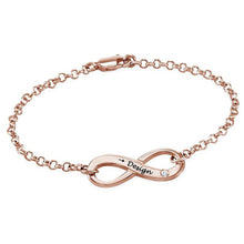 Charger l'image dans la galerie, Bracelet joli en argent / cuivre pour femme S0002 gravure personnalisé avec texte prénom