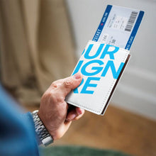 Charger l'image dans la galerie, Housse de protection pour passeport en PU à impression complète personnalisé avec photo texte prénom