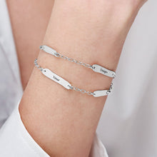 Charger l'image dans la galerie, Bracelet de cheville bracelet S0021 gravure personnalisé avec texte prénom