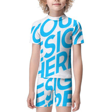 Charger l'image dans la galerie, Maillot de bain 2 pièces/Combinaison de surf enfant 6 ans 10 ans ET009 impression personnalisé avec motif logo image texte