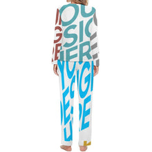 Charger l'image dans la galerie, Ensembles pyjama peignoir chemise de nuit femme BTZ personnalisé avec photo prénom (conception multi-images)