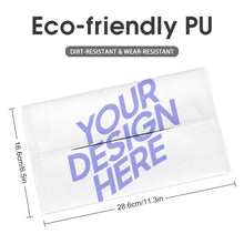 Charger l'image dans la galerie, Housse poche mouchoir / pochette mouchoir en cuir PU personnalisé avec photo texte motif logo
