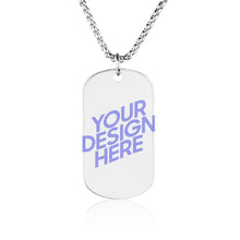 Charger l'image dans la galerie, Collier Memorial / Collier plaque commémorative gravure personnalisé avec photo lettre prénom