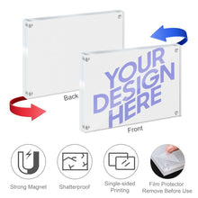 Charger l'image dans la galerie, Cadre Photo Magnétique Acrylique Cadre Transparent Double Face GY0903955 personnalisé avec photo logo texte motif