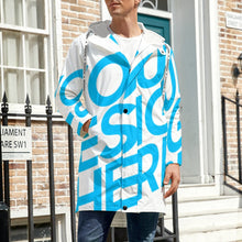 Charger l'image dans la galerie, Impression d'image unique trench-coat long zippé grande taille homme A677 personnalisé avec photo logo motif texte