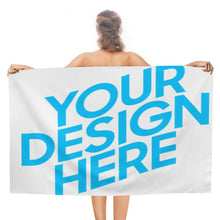 Charger l'image dans la galerie, Serviette de plage / serviette de bain personnalisée avec photo prénom texte logo