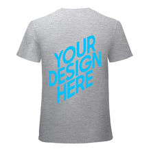 Charger l'image dans la galerie, T-shirt en coton de haute qualité homme imprimé au dos personnalisé avec motif photo logo texte
