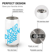 Charger l'image dans la galerie, Bouteille d'eau en Cola / Gobelet à paille personnalisé avec photo logo texte motif