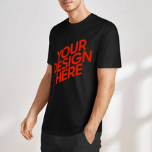 Charger l'image dans la galerie, T-shirt unisexe 100 % coton biologique imprimé sur le devant personnalisé avec photo texte prénom