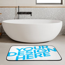 Charger l'image dans la galerie, Tapis de sol antidérapants en velours corail pour cuisine salle de bain avec trait noir personnalisé avec photo motif texte