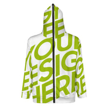 Charger l'image dans la galerie, Sweat zippé à capuche manches longues homme WY14 personnalisé avec texte motif photo (conception une image)