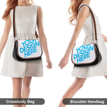 Charger l'image dans la galerie, Sac à bandoulière en cuir personnalisé avec photo texte pour femme et homme