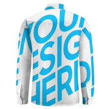 Charger l'image dans la galerie, Chemise Boutonnée Homme en col V grande taille avec poche personnalisée avec photo motif logo texte (Impression d'image unique)