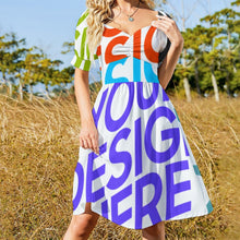 Charger l'image dans la galerie, Robe de plage élégante chic grande taille femme moderne B271 personnalisée avec photo image logo texte motif (impression des multi-images)