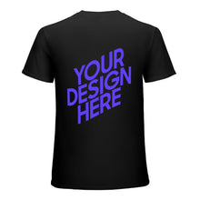 Charger l'image dans la galerie, T-shirt tee shirt à manches courtes en col rond homme imprimé recto-verso personnalisé avec photo logo texte motif