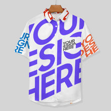 Charger l'image dans la galerie, Chemise homme à manches courtes avec poche poitrine B339 personnalisée avec photos photos texte (conception multi-images)