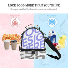 Charger l'image dans la galerie, Sac à repas / Sac double compartiment personnalisé avec photo logo texte motif (Impression des multi-images)