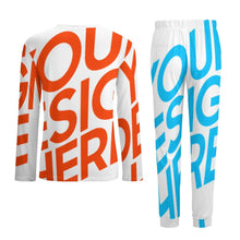 Charger l'image dans la galerie, Pyjama Homme ensemble 2 pièces à manches longues grande taille ITZ personnalisé avec photo motif logo texte (Impression d’image unique)