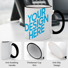 Charger l'image dans la galerie, Mug / Tasse en céramique avec poignée noir personnalisé avec photo logo texte motif