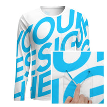Charger l'image dans la galerie, Sweatshirt Tee shirt chemise à manches longues homme avec poche ELREV2 personnalisé avec photo logo texte motif (Impression d'image unique)
