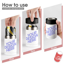 Charger l'image dans la galerie, Refroidisseur de canettes acier inoxydable personnalisée avec texte prénom logo photo