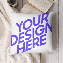 Charger l'image dans la galerie, Taie d'oreiller en peluche imprimé double face, pack de 4 pièces personnalisé avec photo texte prénom