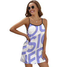 Charger l'image dans la galerie, Robe sling été femme JJ1206 personnalisée avec texte motif photo (conception multi-images)