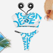 Charger l'image dans la galerie, 2023 ensemble 2 pièces bikini maillot de bain pour femmes sexy personnalisé avec photos logo motif (conception une image)