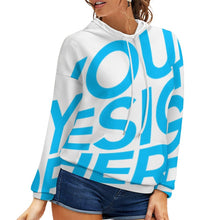 Charger l'image dans la galerie, NH Sweat à capuche à manches épaules tombantes femme personnalisé avec photo image texte (impression d'image unique)