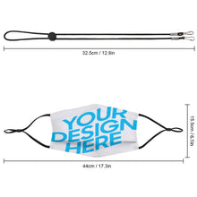 Charger l'image dans la galerie, Masque anti-poussière adulte avec lacets (avec filtre) personnalisé avec prénom logo photo motif texte