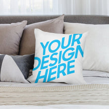 Charger l'image dans la galerie, Lot de 2 housses de coussin en peluche design double face personnalisées avec photo motif texte
