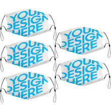 Charger l'image dans la galerie, Masque anti-poussière adulte avec filtres (5 images différentes) personnalisé avec photo logo texte motif