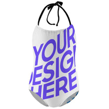 Charger l'image dans la galerie, Bikini maillot de bain une pièce fille NT017 personnalisé avec texte motif photo (conception multi-images)