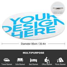 Charger l'image dans la galerie, Couverture ronde bébé enfant douce design personnalisé avec photo logo motif texte