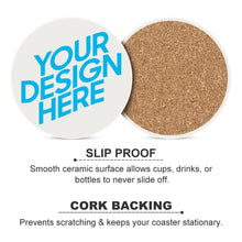 Charger l'image dans la galerie, Tapis de tasse rond en céramique JJ0520029 impression personnalisé avec photo logo motif texte