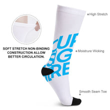 Charger l'image dans la galerie, Chaussettes longues hautes originales femme homme personnalisées avec photo motif texte