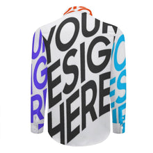 Charger l'image dans la galerie, Chemise à manches longues grande taille homme 3M38 personnalisée avec photo logo motif texte (impression des multi-images)