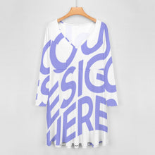 Charger l'image dans la galerie, Robe personnalisée Femme oversize / Robe personnalisable col V B829 impression avec prénom photo logo (image unique)