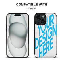 Charger l'image dans la galerie, Coque de protection en cuir TPU pour iPhone 15 Plus Pro Max avec fente pour carte fonction support étui pliable personnalisé avec photo texte prénom