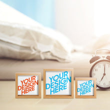 Charger l'image dans la galerie, Cadre photo 3 photos Triple en bois personnalisé avec photo logo texte motif