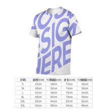 Charger l'image dans la galerie, T-shirt tee shirt manches courtes entièrement imprimé pour hommes personnalisé avec photo et texte