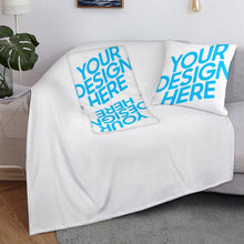 Charger l'image dans la galerie, Couverture et coussins 2 en 1 / Couverture d'oreiller multifonctional personnalisé avec photo texte logo (double face même image)