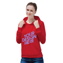 Charger l'image dans la galerie, Sweat-shirt à capuche classique décontracté pour femme avec impression sur le devant sans poche personnalisé avec photo motif texte